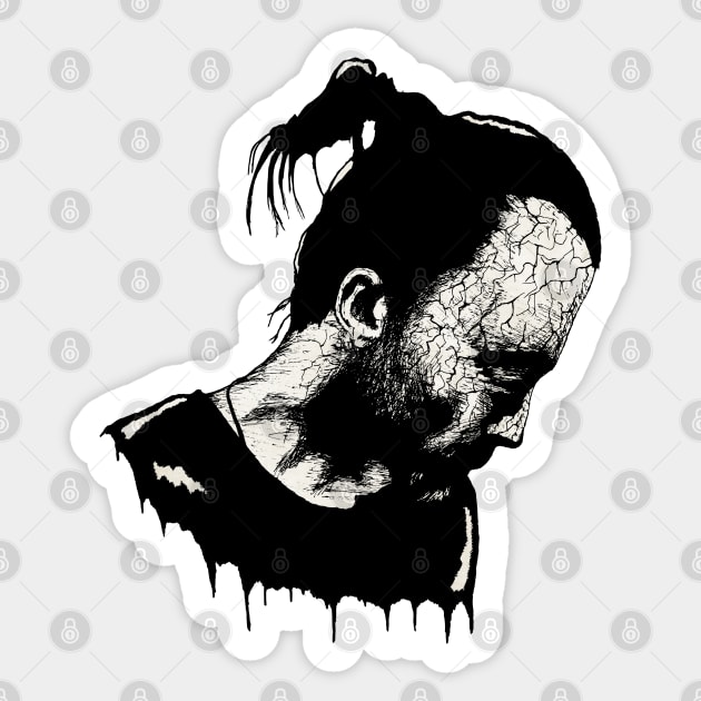 Thom Yorke Portrait Art Sticker by surmind